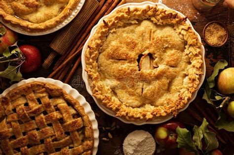 Apple Pie Decorated With Fall Leaves Stock Image Image Of Gourmet