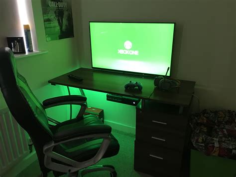 New Xbox One X Setup With 4k Tv Gaming Room Setup Pc Setup Gaming