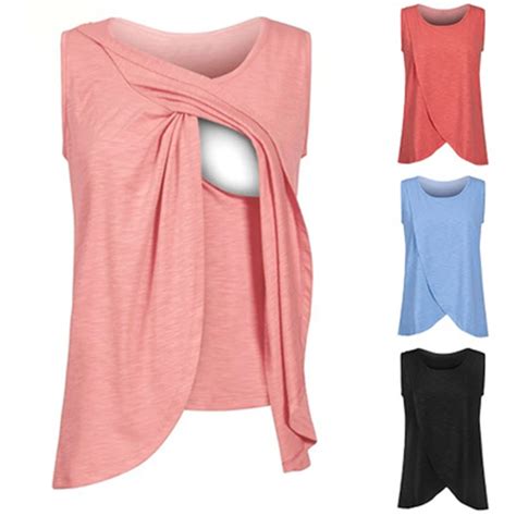 Summer Maternity Nursing T Shir Cotton Maternity Breastfeeding Tops