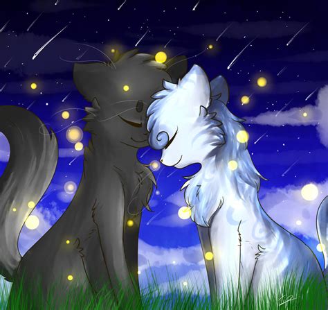 Warriors Cat Crowfeather X Feathertail By T Tip On Deviantart