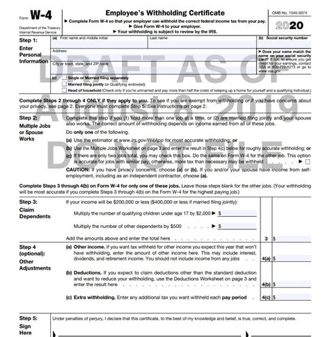 Most individuals and individuals the u.s. Treasury and IRS unveil new Form W-4 for 2020 | Accounting ...