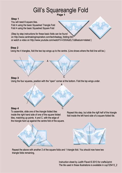 Teabag Folding - Gill's Squareangle Fold