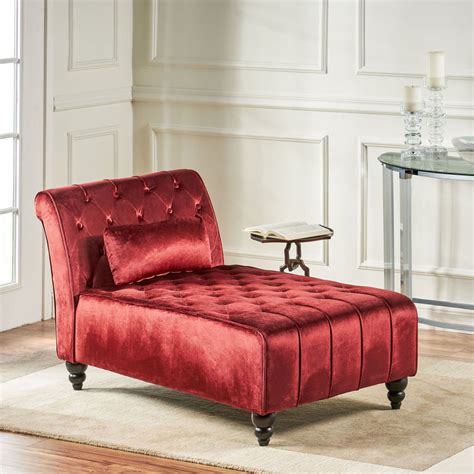 Tufted New Velvet Chaise Lounge Nh362103 Noble House Furniture