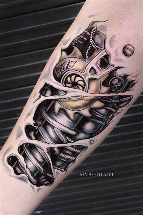 Cool Unique Robot Bionic Forearm Temporary Tattoo Ideas For Women Or Men Arm