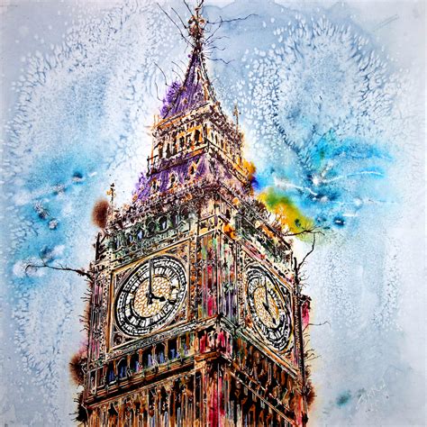 Time Lapse Watercolour Painting Of Big Ben Cathy Read Art