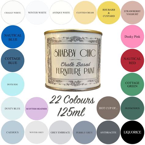 Shabby Chic Chalk Paint For Furniture 125ml Matt Finish Choice Of 22