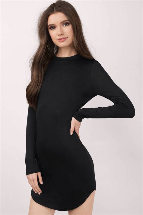 Black Long Sleeve Bodycon Dress Like North Style Zappos Bodycon Dresses Black Bodycon