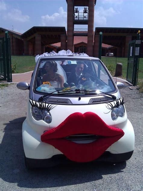 Big Lips Smart Car Cool Car Accessories Pink Car