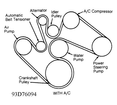 1993 Dodge Dakota Serpentine Belt Routing And Timing Belt Diagrams