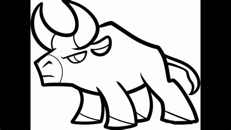 How To Draw A Bull Easy Drawings Youtube