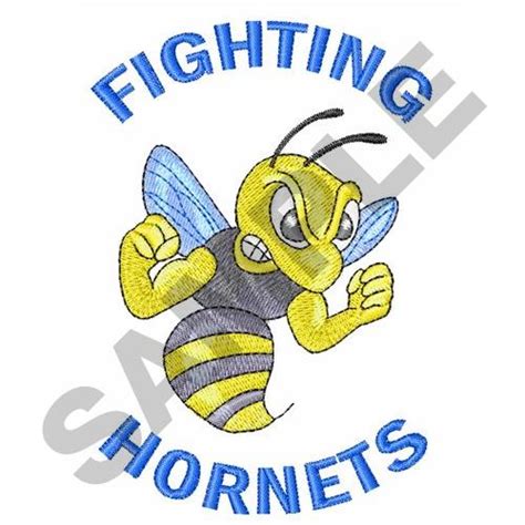Fighting Hornets Embroidery Design Annthegran