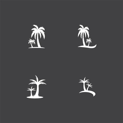 Palm Coconut Tree Logo Icon Silhouette 27196402 Vector Art At Vecteezy