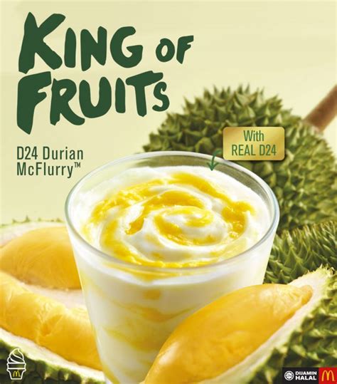 Tease your taste buds and click the links to find out more information. OMG! D24 Durian McFlurry (with real durian pulp) now ...