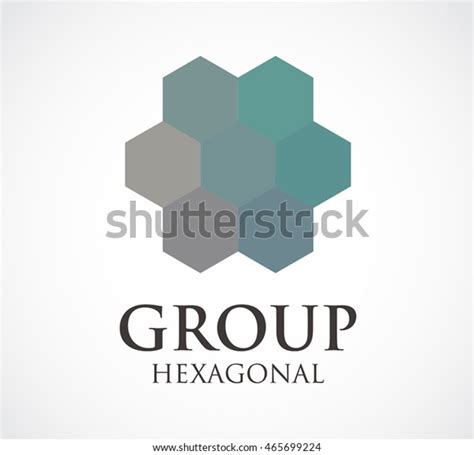 Group Hexagonal Polygon Logo Design Vector Stock Vector Royalty Free