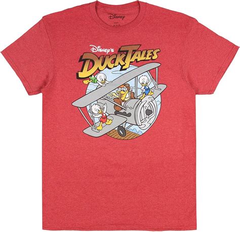 Disney Ducktales Shirt Launchpad Plane Stunt Logo T Shirt Medium Red