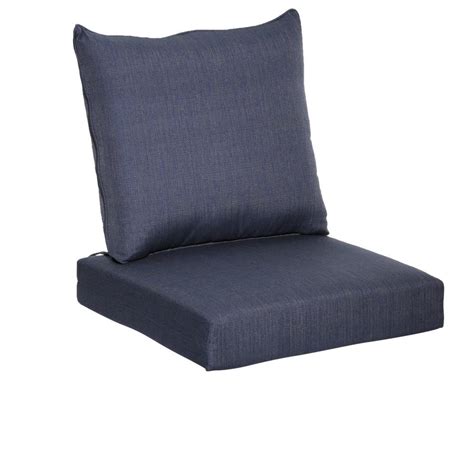The most common outdoor chair cushions material is cotton. Hampton Bay CushionGuard Sky 2-Piece Deep Seating Outdoor ...