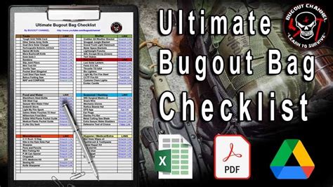 Bugout Channel — Ultimate Edc Survival Kit Infographic Download