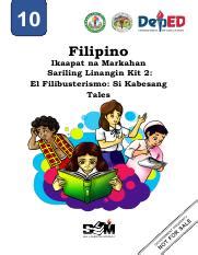 Q Filipino Module Pdf Filipino Ikaapat Na Markahan Sariling