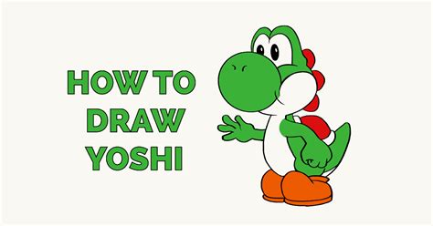 How To Draw Yoshi From Super Mario Really Easy Drawing Tutorial