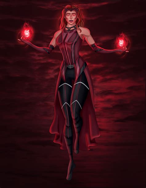 Artstation Scarlet Witch Illustration