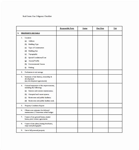 Download Example Due Diligence Report Sample Templates Example