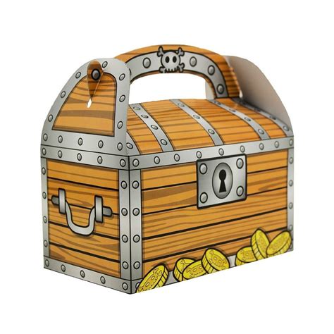 Details About 48pk Treasure Chest Goodietreat Bag Pirate Birthday Party