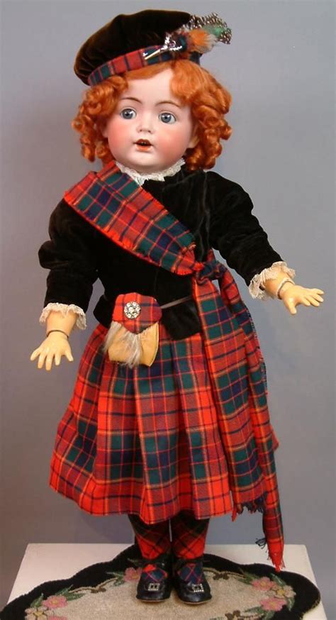 Sweet 25 Kestner Boy 260 Character Child In Antique Scottish Costume C