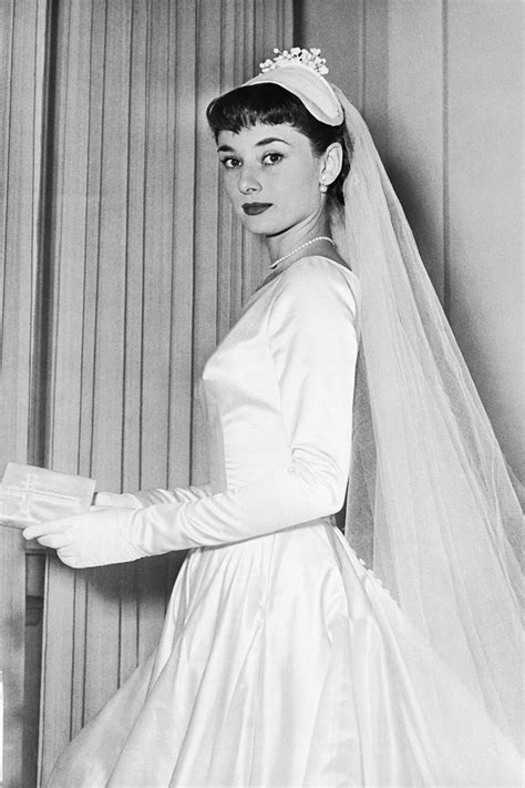 The Story Behind Audrey Hepburns Wedding Dresses Tatler