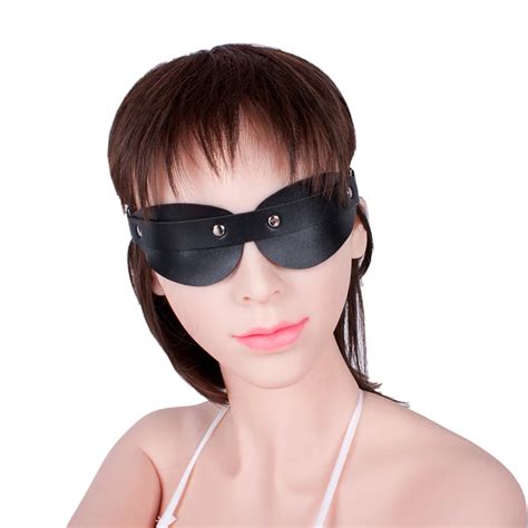 Bondage Restraint Eye Mask Pu Leather Blindfold Fetish Cosplay Sex Mask