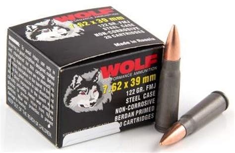 Wolf Performance 762x39mm Ammunition Wpa76239fmj123l 123 Grain Full
