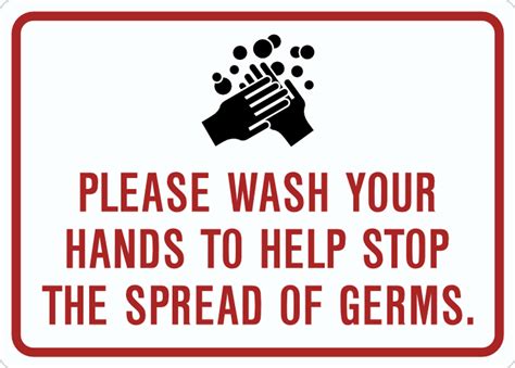 Wash Your Hands Sign Sticker