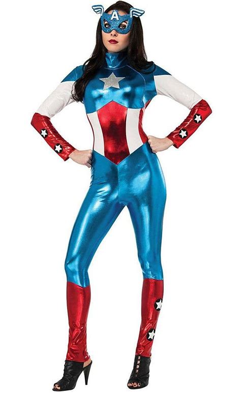 American Dream Sexy Womens Jumpsuit Captain America Womens Costume