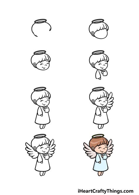 Cartoon Angel Drawing How To Draw A Cartoon Angel Step By Step