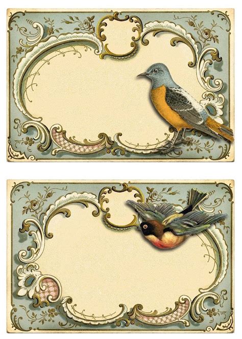 Victorian Bird Theme Free Printable Christmas Labels Free Printable