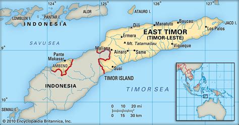 Inset map shows location in southeast asia. I Was Here.: East Timor