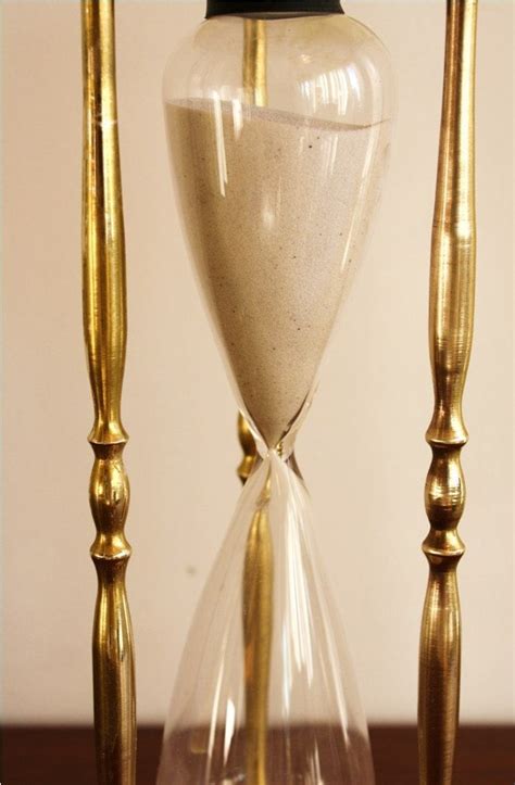 Large Vintage Brass Hourglass 45 Minutes Etsy