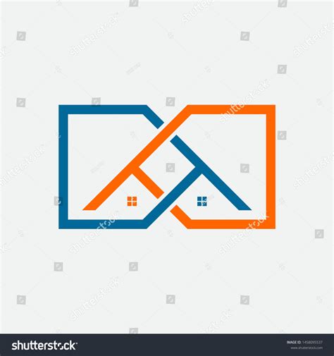 Letter T T Home Building Logo Stock Vector Royalty Free 1458095537