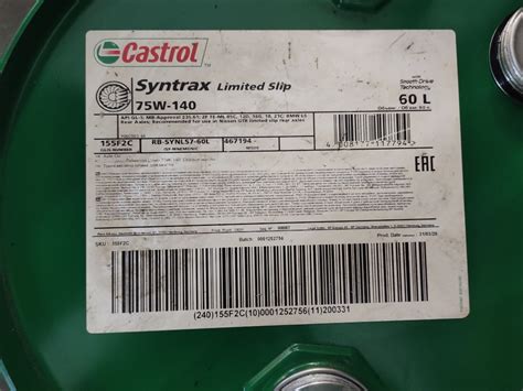 F C Castrol Syntrax Limited Slip W Gl