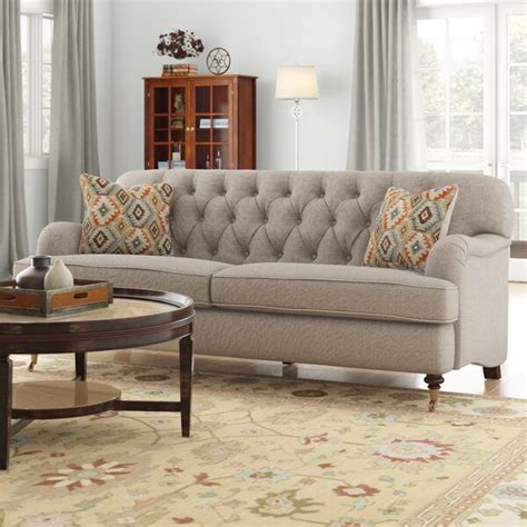 Full grain leather is considered to be the best quality leather money can buy but because it is untreated, all the scars and insect bites that the cow has suffered are visible. Alcott Hill® Batholo 85" Charles of London Sofa & Reviews ...