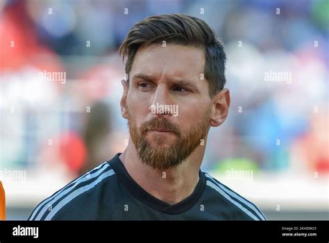 Moscow Russia June 16 2018 Argentina National Football Team Captain Lionel Messi During
