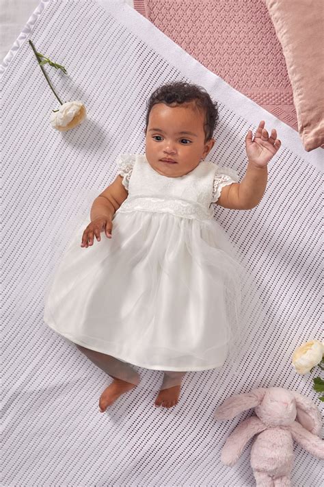Buy Lipsy Ivory Lace Baby Flower Girl Dress From The Next Uk Online Shop