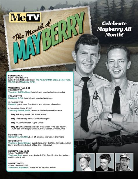 Metv Celebrates Andy Griffith With Mayberry Classic Tv Blog