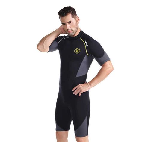 Wetsuits Drysuits 1 5mm Neoprene Wetsuit Men Short Sleeve Scuba Diving