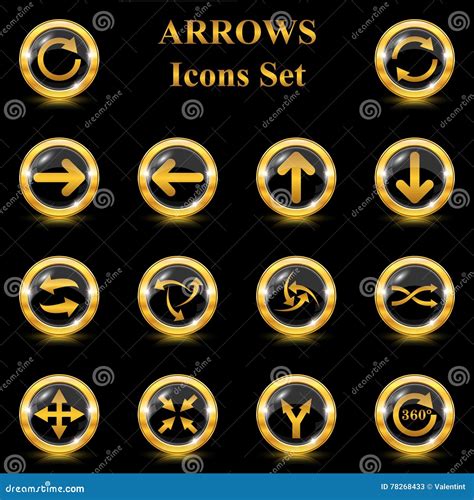 Set Of Arrows Vector Icons Stock Vector Illustration Of Move 78268433