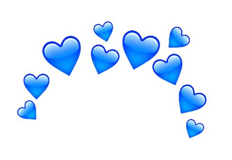 Love Amor Emoji Sticker Crown Corona Heart Corazon Blue Emoji