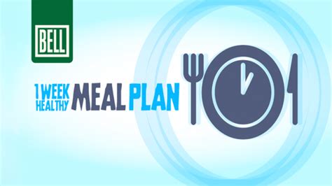 1 Week Healthy Meal Plan Infographic Bell Wellness Center