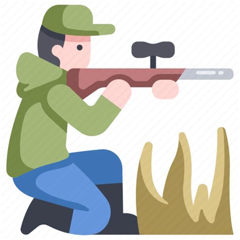 Forest Gun Hunt Hunter Outdoor Wild Wildlife Icon Download On