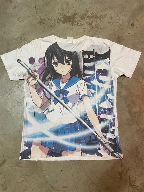 Himeragi Yukina Waifu Strike The Blood Anime Shirt Mens Fashion Tops