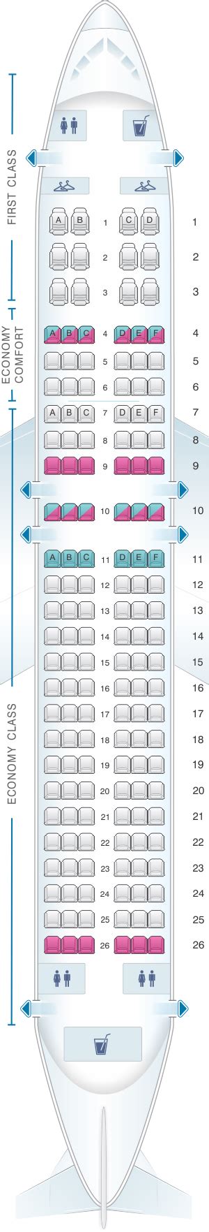 Plan De Cabine Delta Airlines Airbus A320 200 32032r