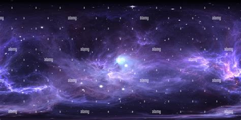 360° View Of 360 Degree Space Nebula Panorama Equirectangular